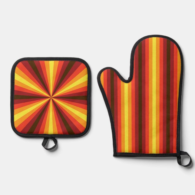Herbsttäuschung Ofenhandschuh & Topflappen-Set (Vorderseite)