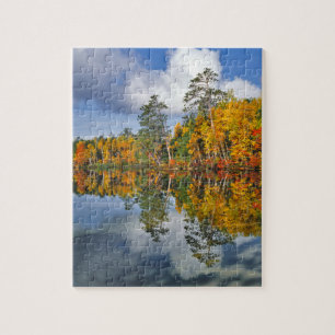 Herbstteichreflexionen, Maine Puzzle