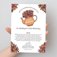 Herbsttepot 60. Geburtstagskarte Dusche per Post