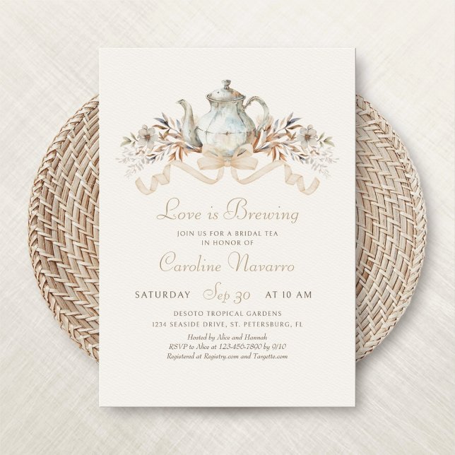 Herbsttepot Bridal Tee Party Dusche Einladung (Von Creator hochgeladen)
