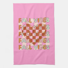 Herbstthema Checkered Heart | Fall Vibes Pink