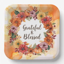 Herbstthematischer Erntedank mit Blume Kürbis