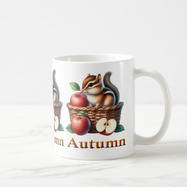 Herbsttiere Kaffeepause Tasse (Rechts)