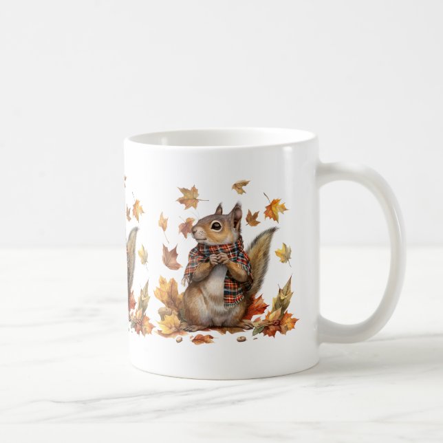 Herbsttiere Kaffeepause Tasse (Rechts)
