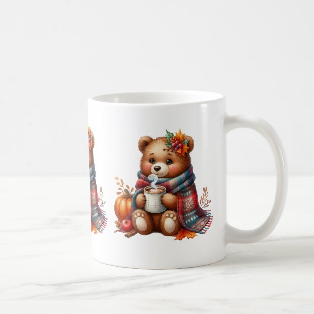 Herbsttiere Kaffeepause Tasse (Rechts)