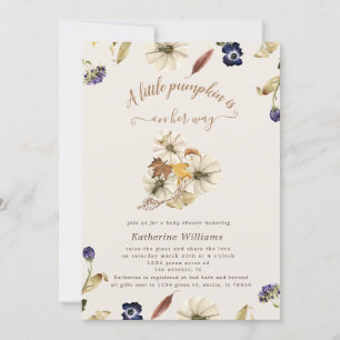 Herbsttöne Kürbis Baby Dusche Einladung