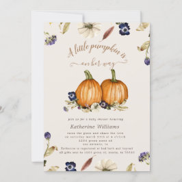 Herbsttöne Kürbis Baby Dusche Einladung