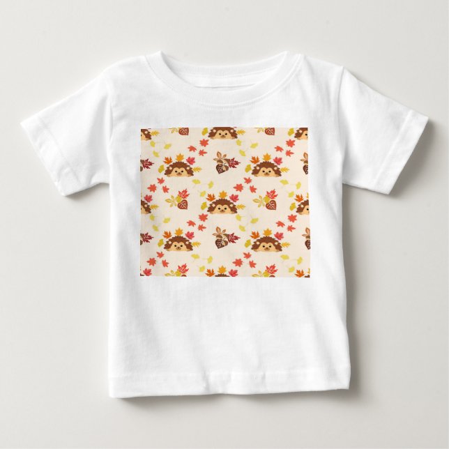 herbsttragende Igel Baby T-shirt (Vorderseite)