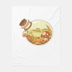 Herbsttrank Mit Fröschchen Klassisch Fleecedecke