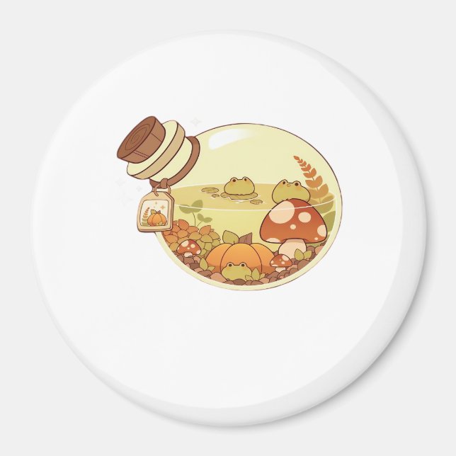 Herbsttrank Mit Fröschchen Klassisch Magnet (Vorne)