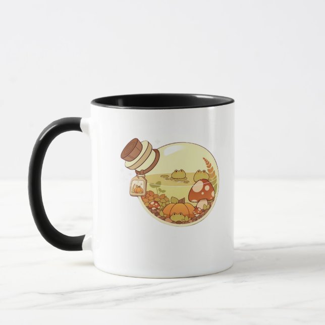 Herbsttrank Mit Fröschen Klassisch Tasse (Links)