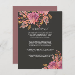 Herbsttraum | Elegant Wedding GÄSTEDETAILS Einladung