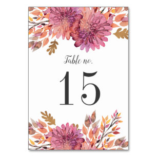 Herbsttraum Hochzeitnummer Tischnummer