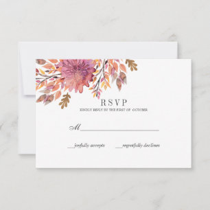 Herbsttraum   Klassische Hochzeit-UAWG RSVP Karte