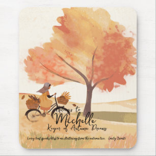 Herbstträume Personalisiertes Mädchen Mousepad