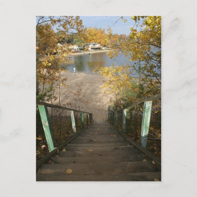 Herbsttreppe Postkarte (Vorderseite)