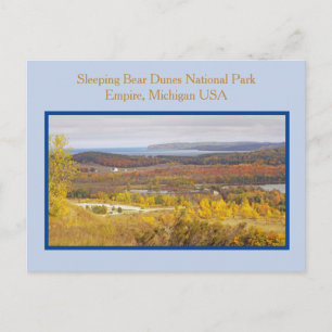 HERBSTUMN AM SCHLAFEN BEAR DUNES NATIONAL PA.POSTC POSTKARTE