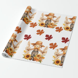 Herbstumpfpapier, Herbstspur und Fall Geschenkpapier