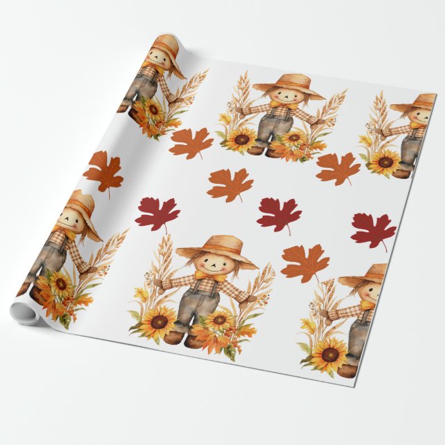 Herbstumpfpapier, Herbstspur und Fall Geschenkpapier (Ungerollt)