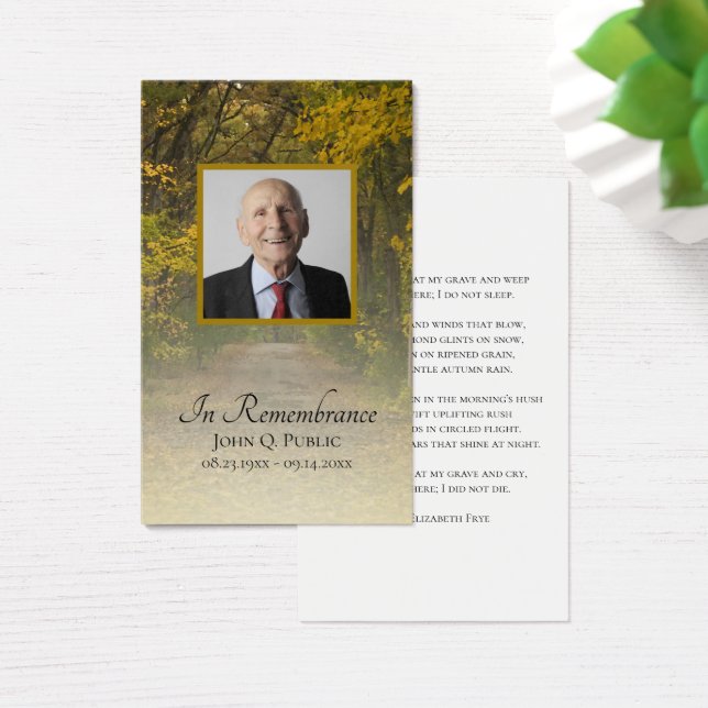 Herbstuntergang Lane-Beerdigungsgebet (Schreibtisch)