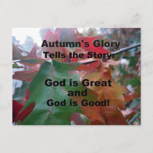 Herbstunterschiede mit Gedicht Postkarte