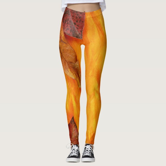 Herbstverlässt Leggings (Vorderseite)