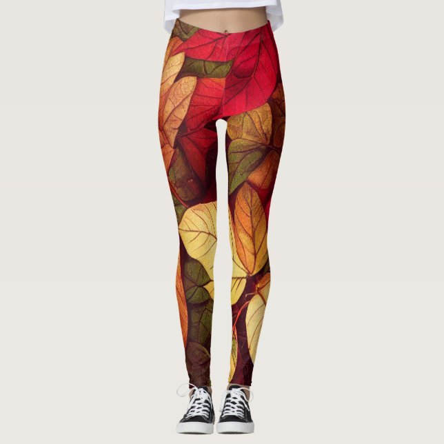 Herbstverlässt Leggings (Vorderseite)