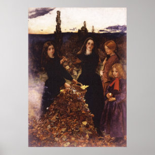 Herbstverläufe von John Everett Millais Poster