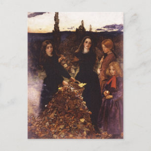 Herbstverläufe von John Everett Millais Postkarte