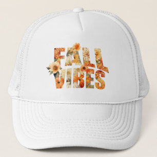 Herbstvibes Aquarellfarben Blätter Herbst Truckerkappe
