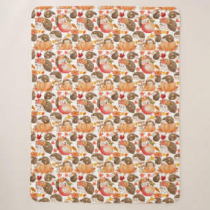 Herbstvibes Muster Porcupine Sherpadecke