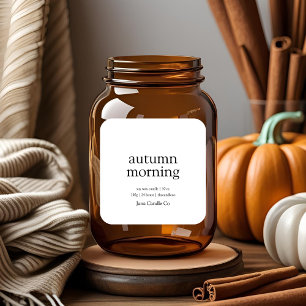 Herbstvormittagskandal Minimalistischer Fall Quadratischer Aufkleber