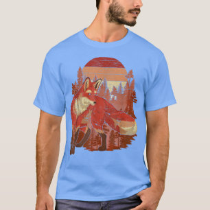 Herbstwald Bäume Wildnis Natur Retro T-Shirt