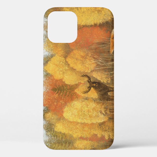 Herbstwald, digitales Reh und Fuchs. Case-Mate iPhone Hülle (Rückseite)