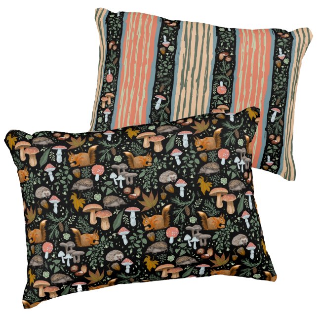 Herbstwald Forager gemütlich-warm 2-seitig Dekokissen (Von Creator hochgeladen)