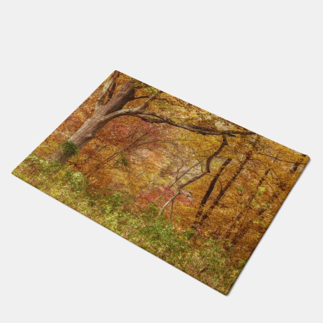 Herbstwald Fußmatte (Schrägansicht)