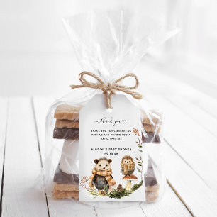 Herbstwald Geschenkanhänger für Babyparty-Dankes