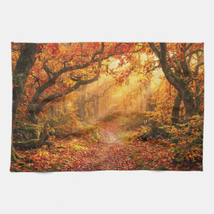 Herbstwald Geschirrtuch