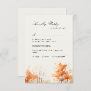 Herbstwald, Herbstwaldhochzeit RSVP Card