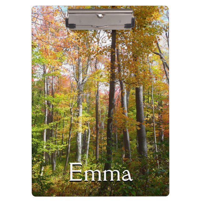 Herbstwald I Herbstlandschaftsfotografie Klemmbrett (Vorderseite)