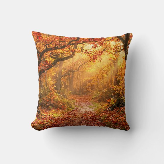 Herbstwald Kissen (Vorderseite)