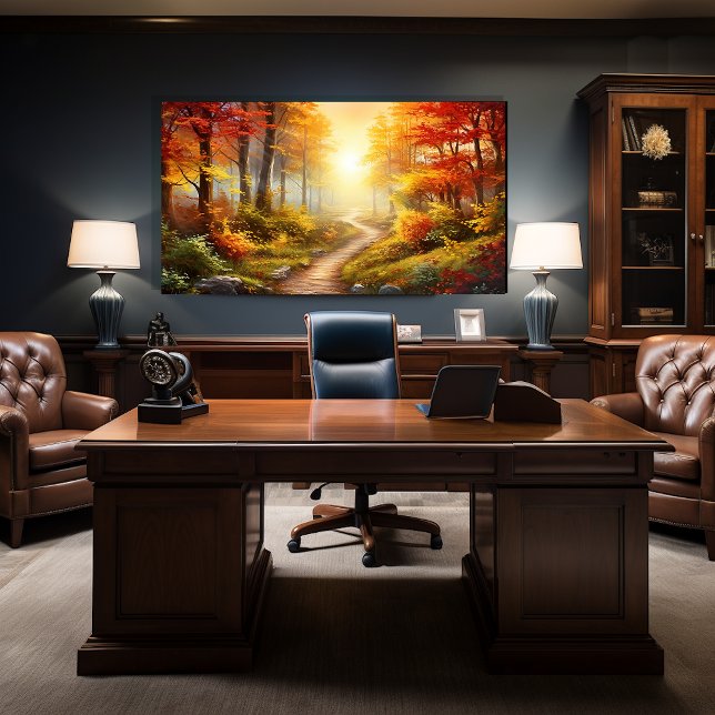 Herbstwald Leinwanddruck (For Illustration Purposes Only. Actual Size May Vary.
)