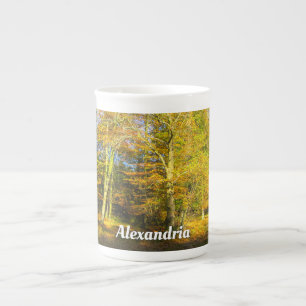 Herbstwald & Sonnenschein - Personalisiert Prozellantasse