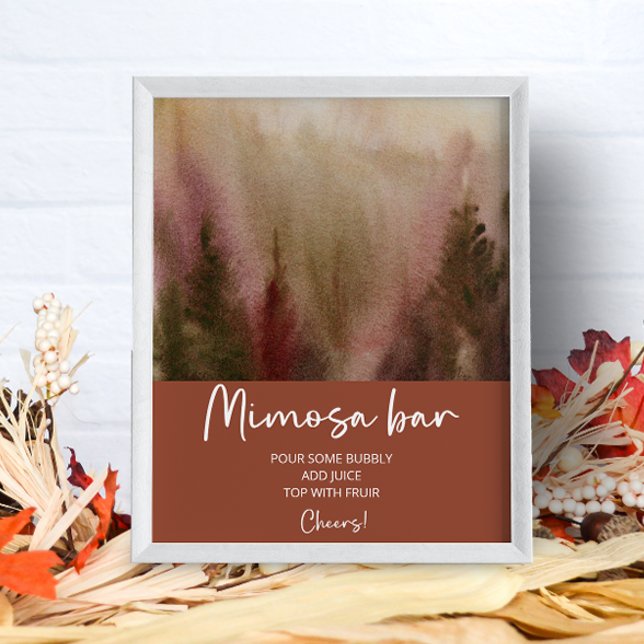 Herbstwald Terracota Mimosa Bar Poster (Von Creator hochgeladen)