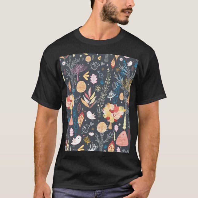 Herbstwald: Texturierte saisonale Schönheit. T-Shirt (Vorderseite)