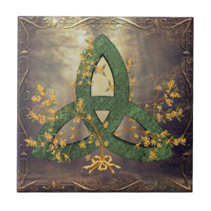 Herbstwald Triquetra Keramik Tile Fliese