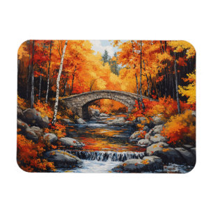 Herbstwaldbrücke flexibel magnet