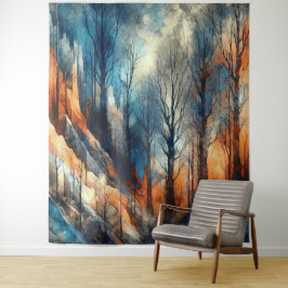 Herbstwälder 2 - Aquarellfarben Wandteppich