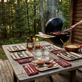 Herbstwälder Pappteller