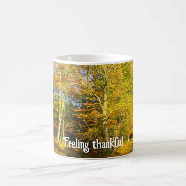 Herbstwälder - Personalisierter Erntedank Kaffeetasse (Mittel)